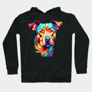 Surrealism art style vibrant Dog with calm brown eyes #2 Hoodie